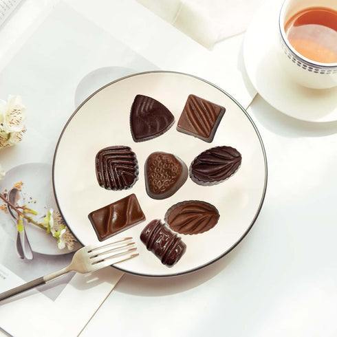 20Pcs Fake Chocolate, Simulation Chocolate Artificial Food Chocolates Resin Flatback Cabochon Chocolates Beads Faux