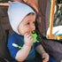 Baby Tractor Teething Toys, Food Grade Silicone Teether with Pacifier Clip Holder, Pain Relief for 3 Months+ BPA Free