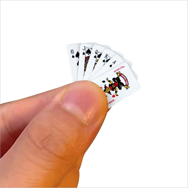 Party Spoof Fun Mini Playing Cards - Miniature Poker Game, 3 Copies