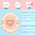 Baby Teeth Keepsake Box, Children Kids Tooth Storage Holder Organizer Printed in English for Child-Wood Memory (Pink)
