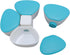 NOENNULL 4 180ml Baby Formula Dispenser Portable Compartments Milk Powder Dispenser Container Non Spill Strong Seal