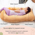 60 Inch Extra Large U-Shaped Pregnancy Pillow - Maternity Support for Sleeping (Brown)
