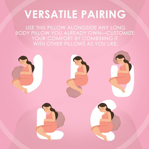 Chilling Home Portable Pregnancy Pillow for Sleeping-Memory Foam Maternity Pillow for Pregnant Women-Travel Wedge Body