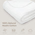 Set Comfy Cubs Grey/White Muslin Crib Sheet & Baby Blanket