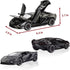 Lambo Toy Car Sian FKP3 - Die-Cast Model with Lights and Sound, Pull Back Toy Car for Boys Age 3-6, Black