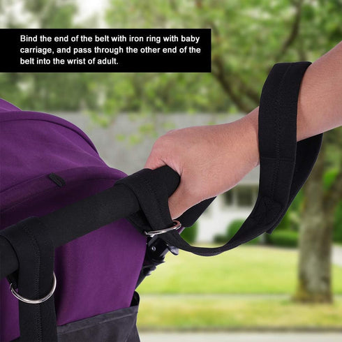 Baby Stroller Safety Wrist Strap | Anti-Lost Wrist Leash for Stroller, Wheelchair | Cushioned Clips for Baby Stroller
