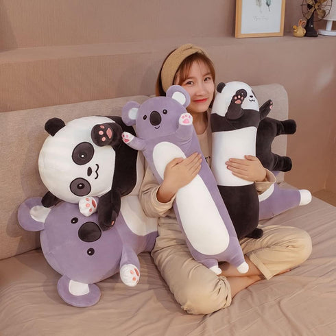 Panda Plush Pillow - Soft Long Stuffed Animal Pillow, Cute Long Panda Plush Toy for Kids, Girlfriend (43.3inch)