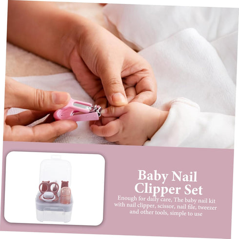 Set Newborn Grooming Essentials: Boy Girl Nail Care with Clipper, Scissors, and Tweezers