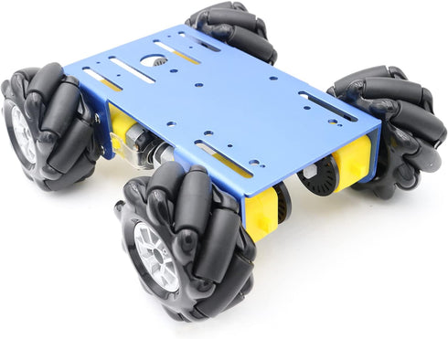 4WD Metal Smart Car Chassis - MC100 Remote Control Robot Platform Kit with 60mm Mecanum Wheel for Arduino/Raspberry Pi
