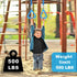 Dolibest 4Pcs Trapeze Swing Bar Rings with Carabiners for Ninja Swing Set Accessories, Monkey Ring Toys for Kids