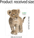 ROFARSO Lifelike Baby Lion Wall Stickers, Removable Wall Decals for Kid Nursery Baby Bedroom Decor