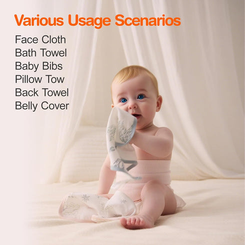Towels-4 3 Pack Baby Washcloths, Soft Burp Cloths, Absorbent Baby Bath Layer Design-Reusable Baby Wipes Newborn Bath