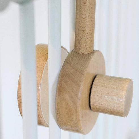 (31 inch, 100% Baby Crib Mobile Arm Wooden Holder - Baby Mobile Hanger for Crib Natural Beechwood) Strong Anti Slip