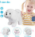 WorWoder Bichon Frise Toy Puppy Electronic Interactive Pet Dog - Walking, Barking, Tail Wagging Companion for Kids