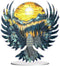 hospitian Diamond Painting Kits Desktop Ornaments for Adults,DIY Eagle Sunset Special Shaped Crystal