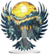 hospitian Diamond Painting Kits Desktop Ornaments for Adults,DIY Eagle Sunset Special Shaped Crystal