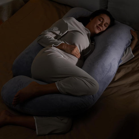 Momcozy 57 Inch Pregnancy Pillows for Sleeping, U Shaped Full Body Maternity Pillow with Removable Cover - Support