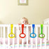 4 Pcs Baby Playpen Pull Up Rings, Crib Assistant Rings for Baby Walking Exercises, Cot Hanging Rings