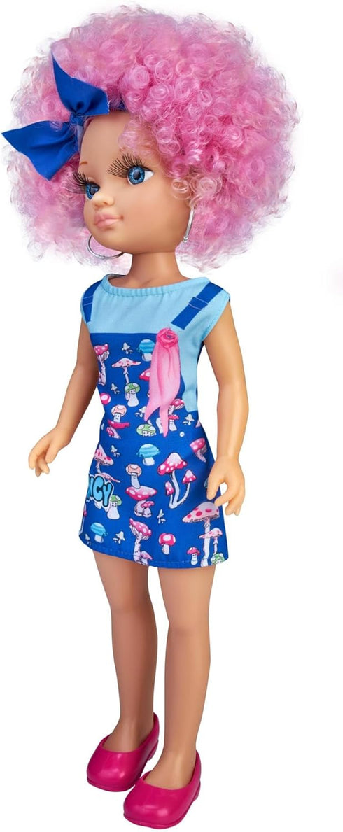 Nancy Curly Power Fashion Doll, 16" Doll with Pink Hair