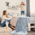Fastasticdeals Custom Embroidery Nursery Bedding Baby Blankets for Boys & Girls Cross Silver