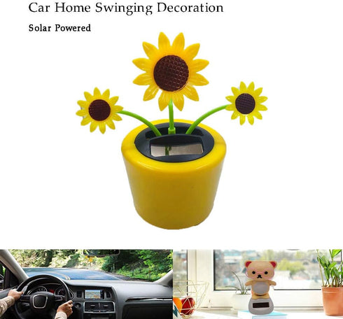 Solar Dancing Flower Sunflower, Solar Powered Swinging Toy for Windowsill, Car Dashboard, Home Decor