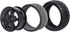 12mm Hex Wheel Rims & Rubber Tires with Foam Inserts for RC 1/10 On-Road Touring Car, Set of 4