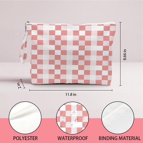 Wet Dry Bag, Wet Bag for Swimsuit, Diaper Sunscreen Large Zipper Pouch Waterproof Pouch, Beach Bags for Women, Pink