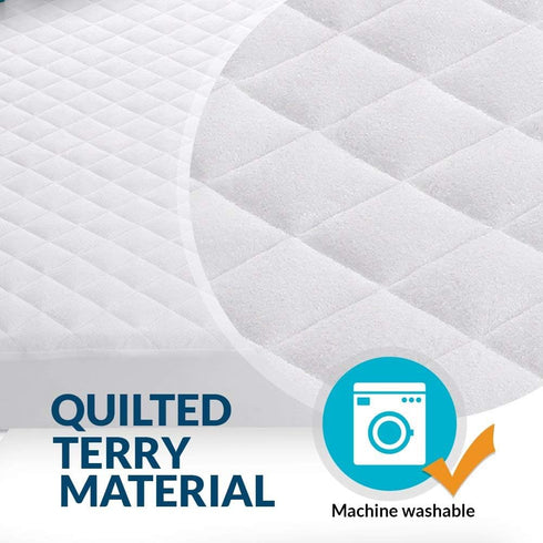 28x49, 100% PlushDeluxe Crib Mattress Protector, Waterproof, Noiseless, Ultra Soft Viscose Made from Bamboo