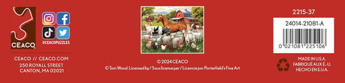 300 Ceaco - Tom Wood - Farm Animal Friends - Oversized Piece Jigsaw Puzzle