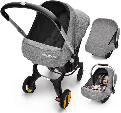 Youpinby Baby Car Seat Cover, Extra Large Mesh Window, Breathable Fabric, Infant Windproof