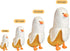 12" PEACH CAT Banana Duck Plush Toy Cute Plushie Hugging Plush Pillow Duck Stuffed Animal for Girls and Boys White