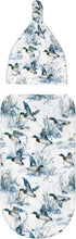 Nanyizly Set 0-6m Cute Mallard Duck Newborns Beanie Swaddle Blanket Baby Receiving Blankets for Infant Boy Girl Swaddle