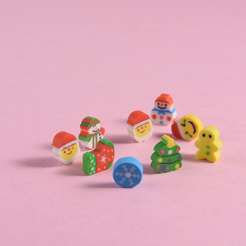 330 Pcs Mini Erasers for Kids Bulk, Christmas Party Decoration, Santa Claus Stocking Gift Filling
