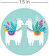 250 Llama Party Stickers - 1.5" Vibrant Desert Event Decals, 6 Colorful Alpaca Designs, Made in The USA