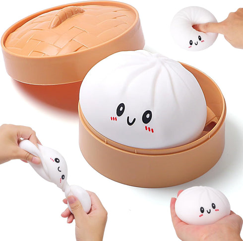 AiSiXin Squishy Dumpling Stress Balls for Adults, Dumpling Squishy Toys for Kids, Dumpling
