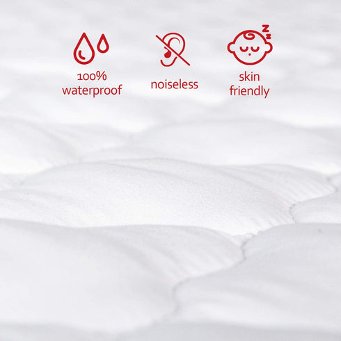 Pack Pack Waterproof and Play Mattress Pad Sheets Fitted, Cotton Fabric and Play Protector, Fits Graco Play Yard, Baby
