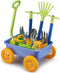 Liberty Imports Pull Along Garden Wagon and Gardening Tools Toy Play Set