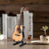 Miniature Guitar Model, Wooden Dollhouse Guitar with Stand and Case, Musical Instrument Home Decor (10CM)