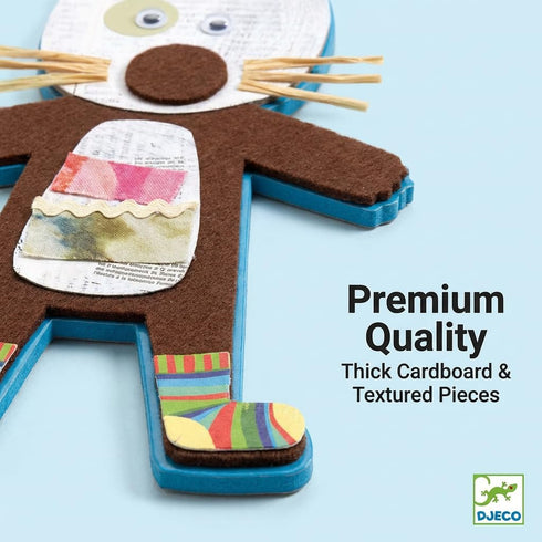 DJECO - Collages for Little Ones Arts & Crafts Kit - Rainy Day Activity - Premium Crafting Materials - Unleash