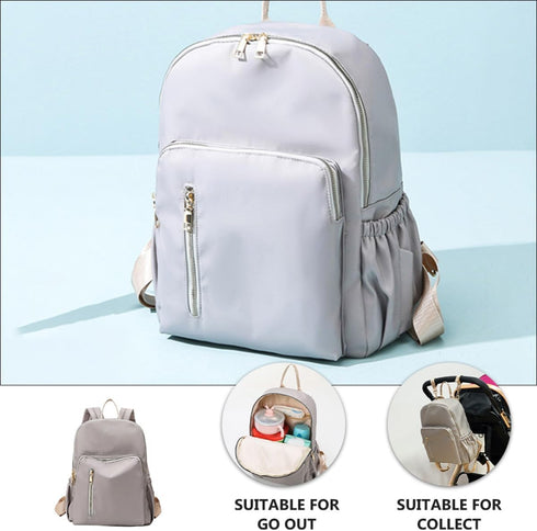 Mommy Backpack Commuting Backpack Large Capacity Waterproof Diaper Bag for Moms with Insulated Bottle Pouch Stroller