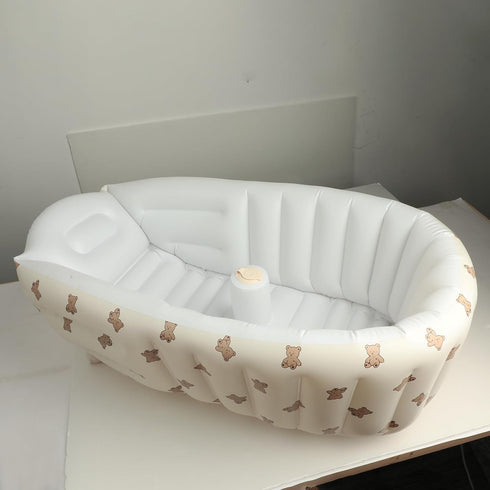 Zenflux 3 5 Inflatable Baby Bathtub with Built in Pump, Collapsible and Safe Baby Bathtub, Non Slip Travel Mini Pool