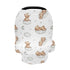 Car Seat Covers for Babies - Breathable Breastfeeding Cover, Stretchy Shopping Cart Cover, Teddy Bears on Clouds