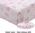 Luxanna Set 3 Sets Crib Bedding Pieces Baby Nursery Bedding with Baby Comforter,Crib Fitted Sheet, Crib Skirt (Pink)