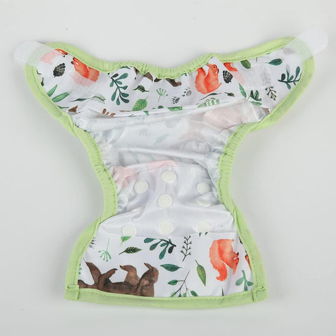 Sigzagor Newborn Baby Cloth Diaper Cover Nappy Hook and Loop (Wolf Rabbit)