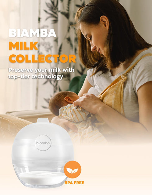 2-in-1 Pack Silicone Breast Milk Collector - Silicone Manual Breast Pump & Milk Collectors for Breastfeeding, Wearable