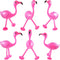 Inflatable Pink Flamingo - Luau Party Accessories for Hawaiian Party Decoration (6 Pieces)