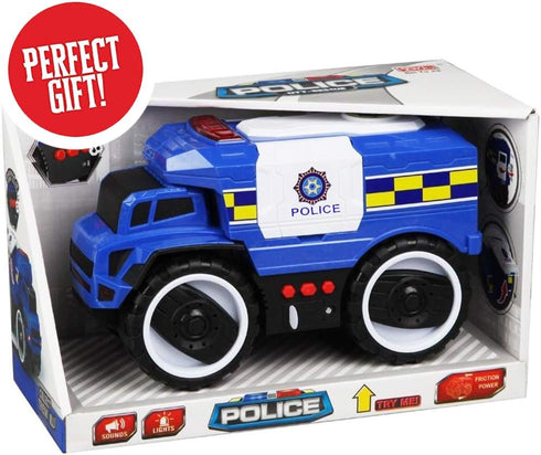 Liberty Imports Friction Powered Police Monster Truck Toy - Light & Sound Effects, Model Vehicle for Kids