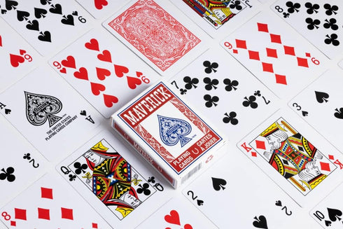 Maverick Playing Cards - Standard Index, Red and Blue - 12 Pack