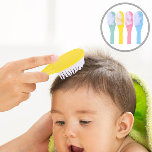 SetSoft Gift4 Baby Hair Brush Bristles Baby Brush and Comb Kit for Newborns Toddlers Boys Girls - Gentle Grooming