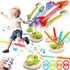 Aliex 3 in 1 Dinosaur Musical Jumping, Toss Ring and Stomping Launch
